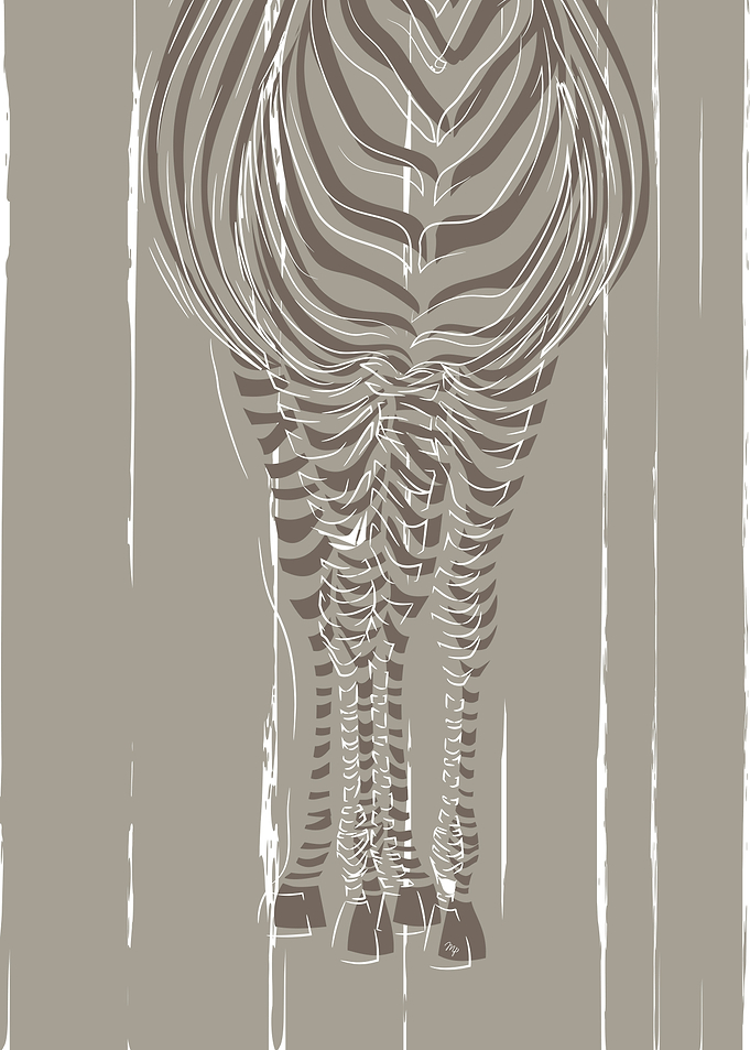 Abstract Mocha Zebra