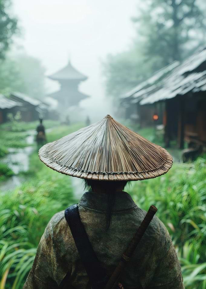 Samurai in Foggy Village