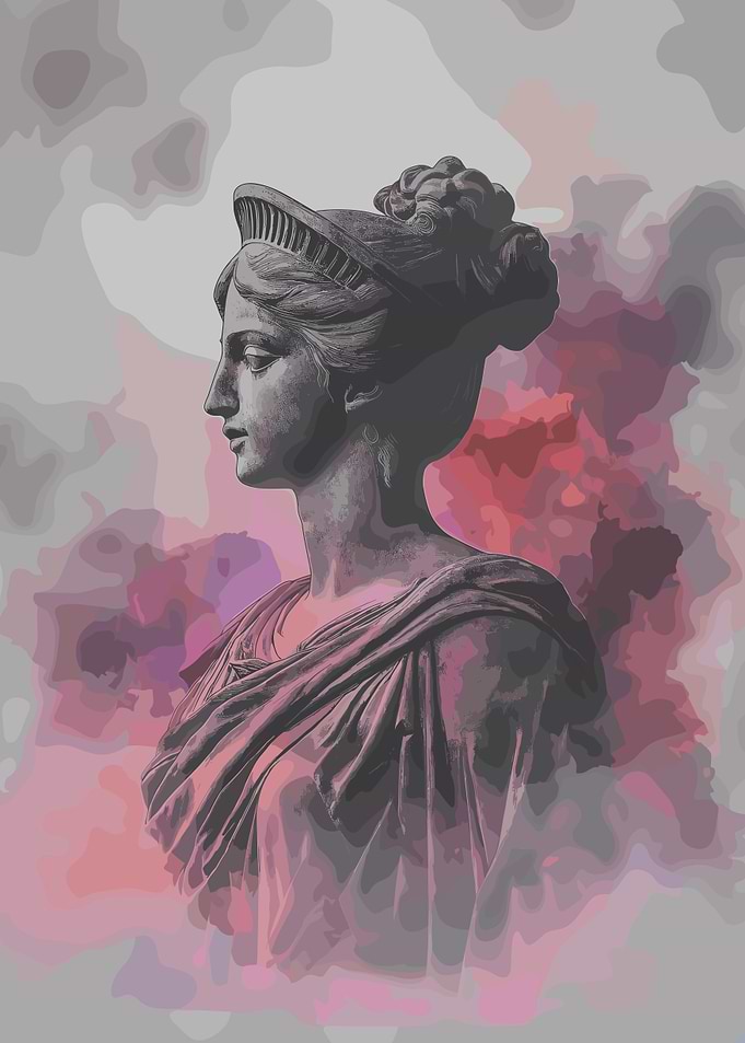 Venus Greek Statue in Pink Haze