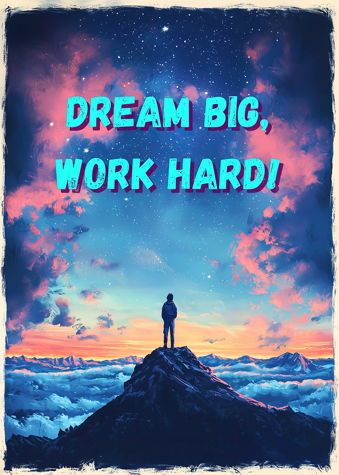 Dream Big, Work Hard Quote