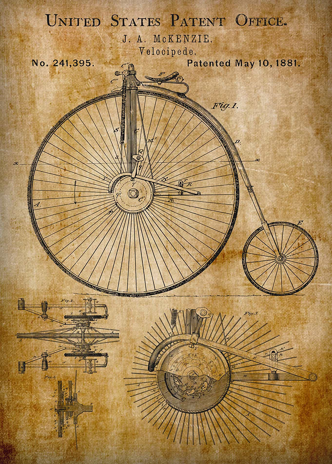 United states patent office Velocipede