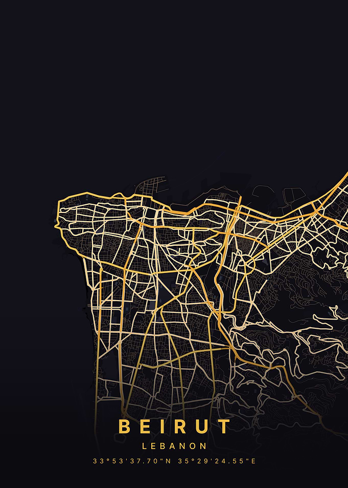 Beirut Lebanon City Map