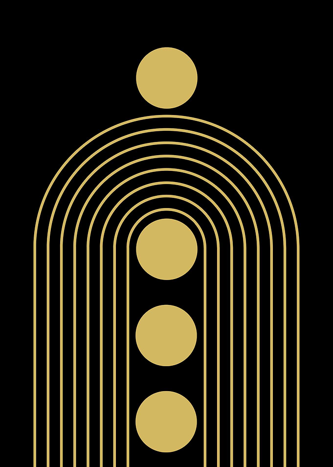 Gold Arch Abstract Art