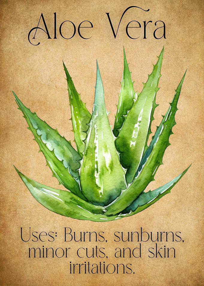 Apothecary's Journal - Aloe Vera Watercolour Illustration