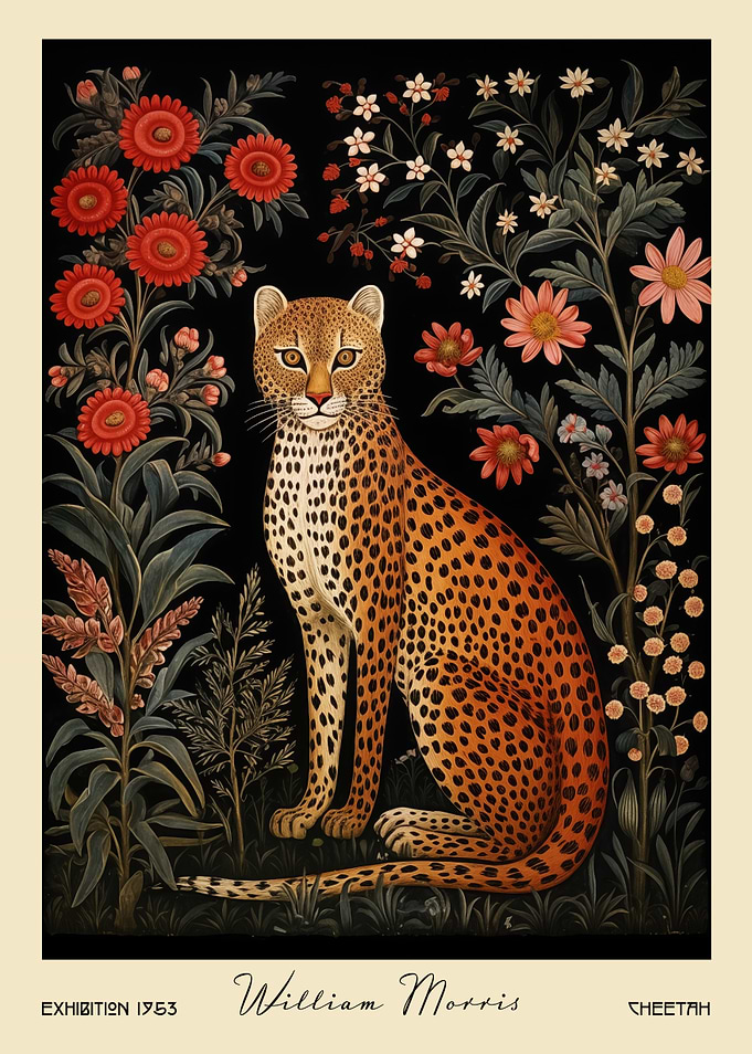 Cheetah William Morris Flowers