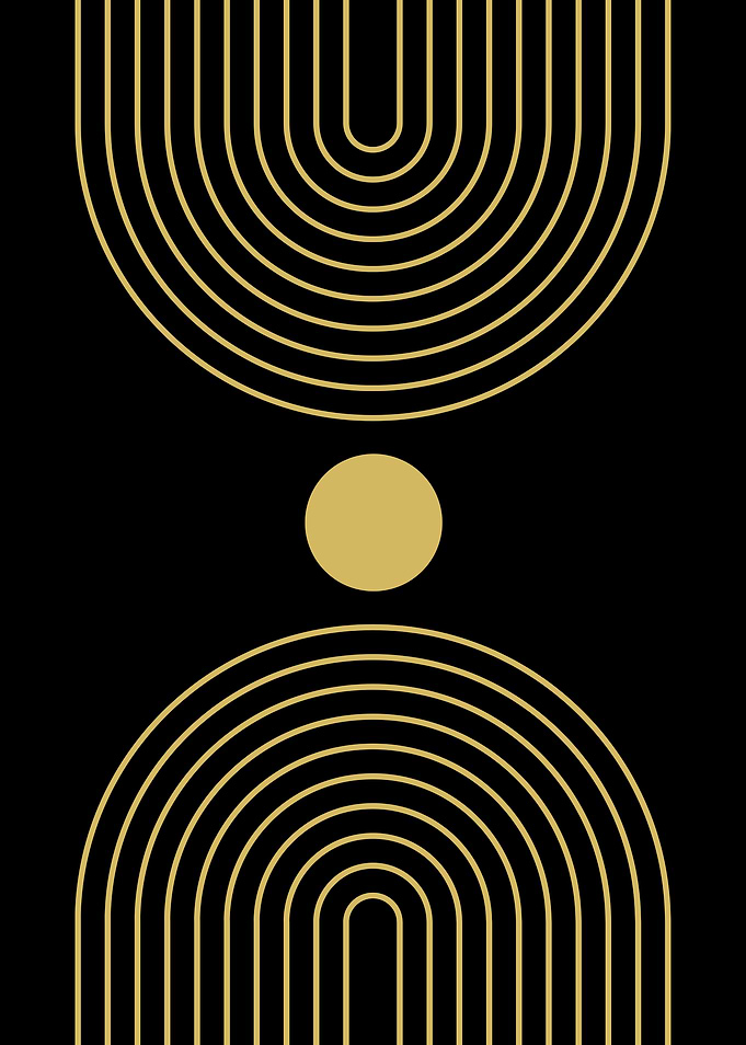 Gold Arch Abstract Art