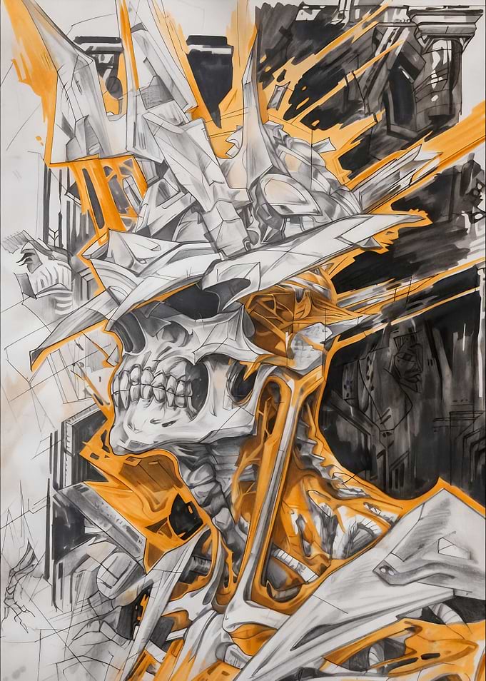 Cyberpunk Skull
