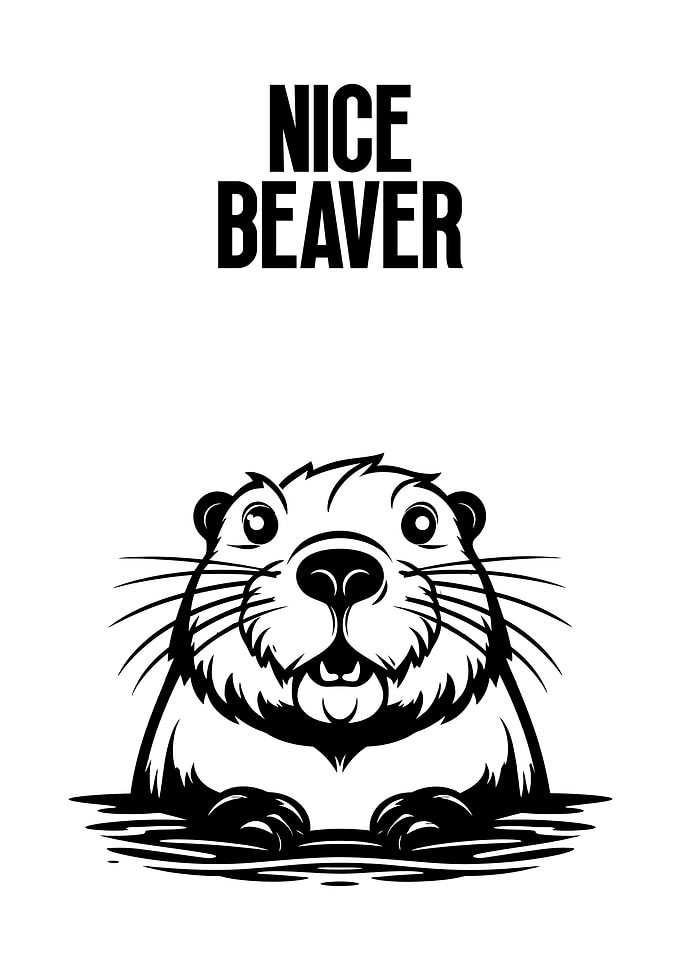 Nice Beaver Illustration