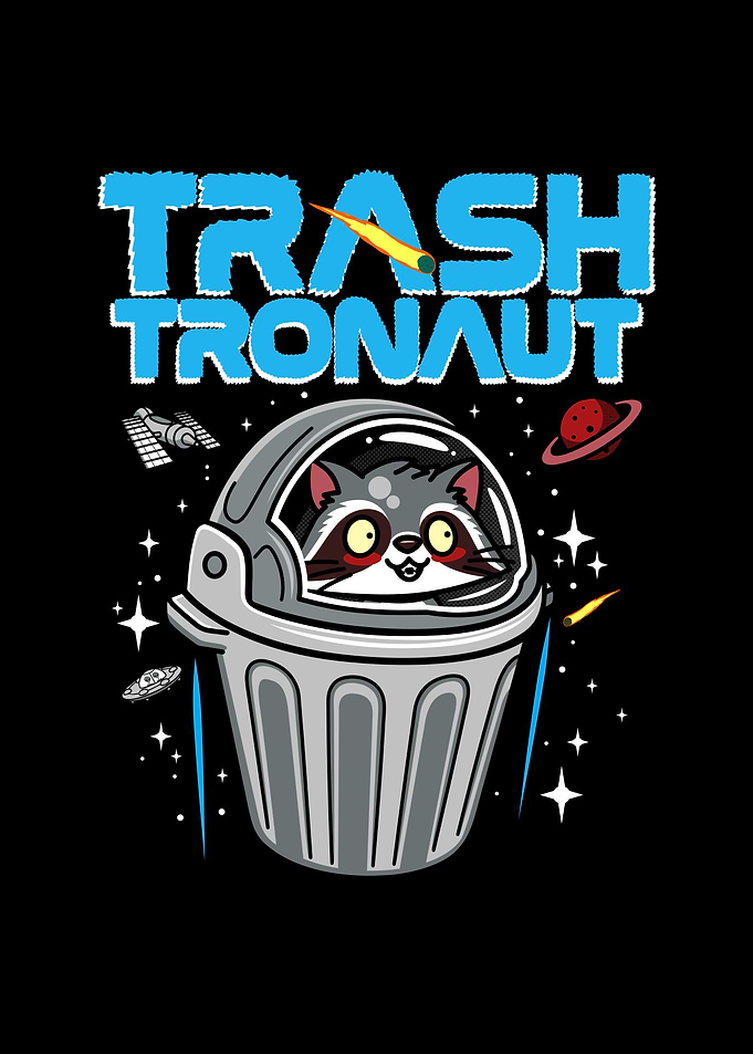 Funny Trash Panda Raccoon Astronaut
