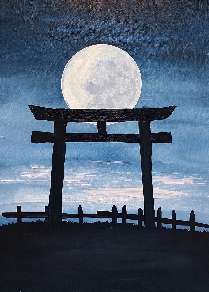 Full Moon Torii Gate