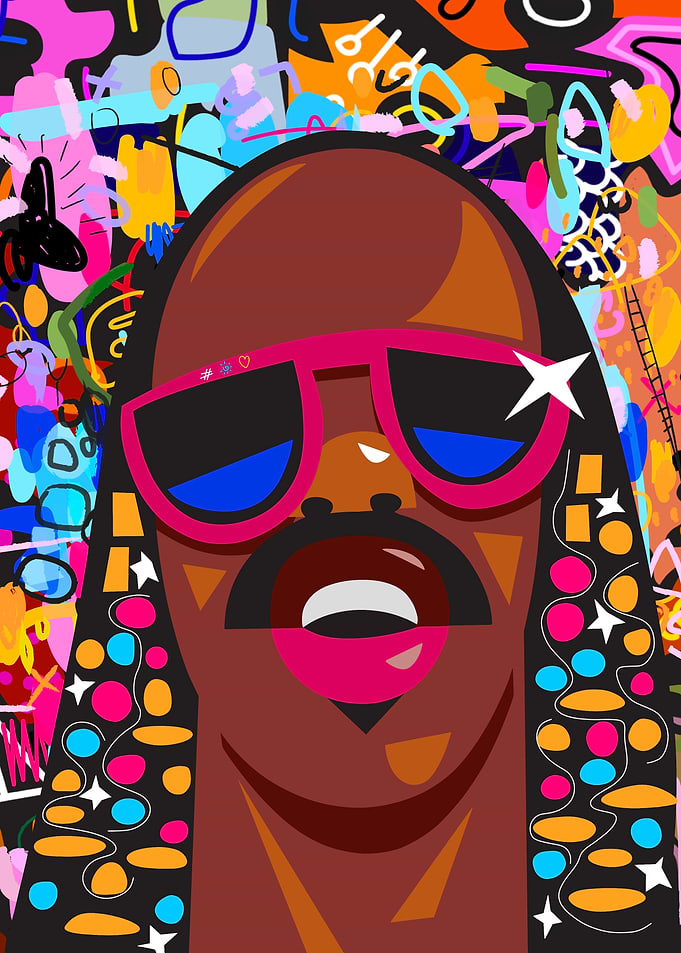 Funky Portrait with Sunglasses