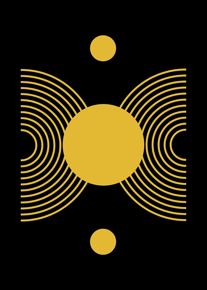 Golden Abstract Art