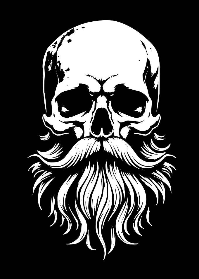 Skull with Beard