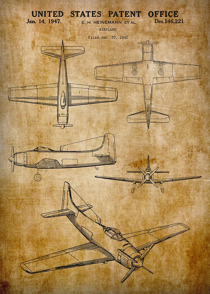 United states patent office Air plane