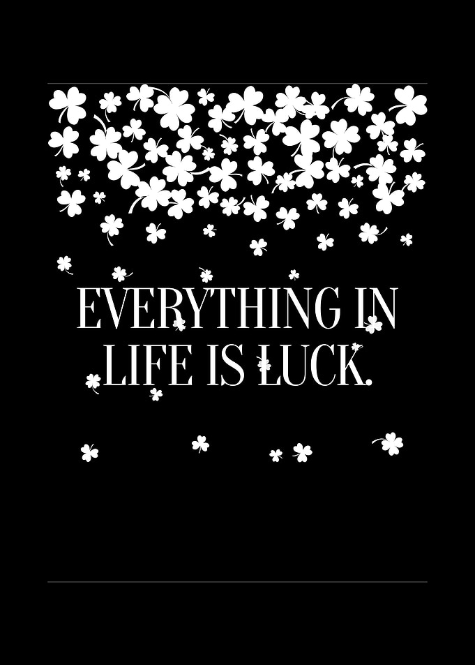 Luck Quote with Shamrocks