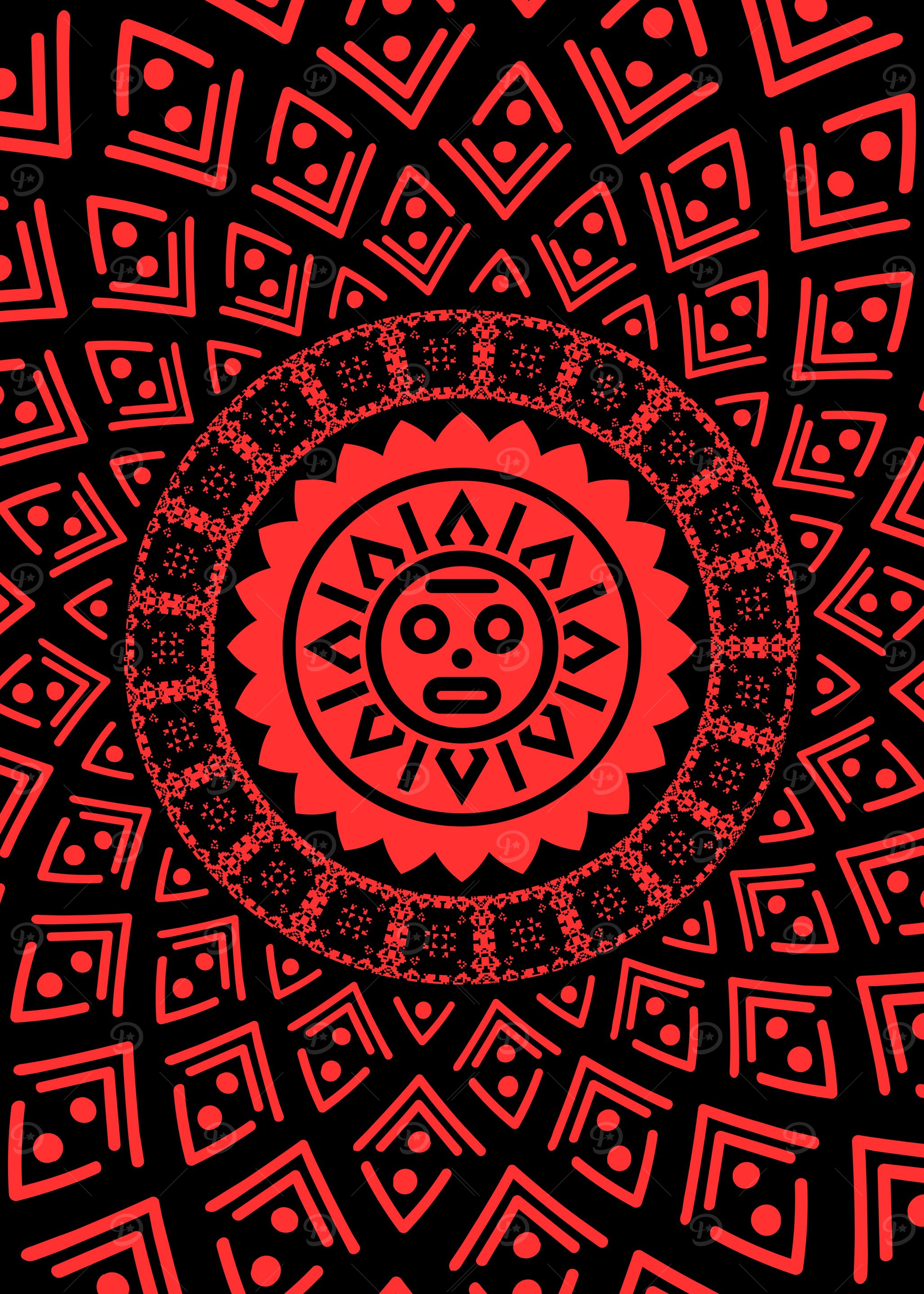 Aztec Sun God Design