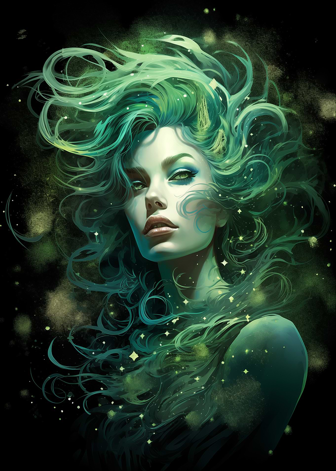 Mystical Green Lady