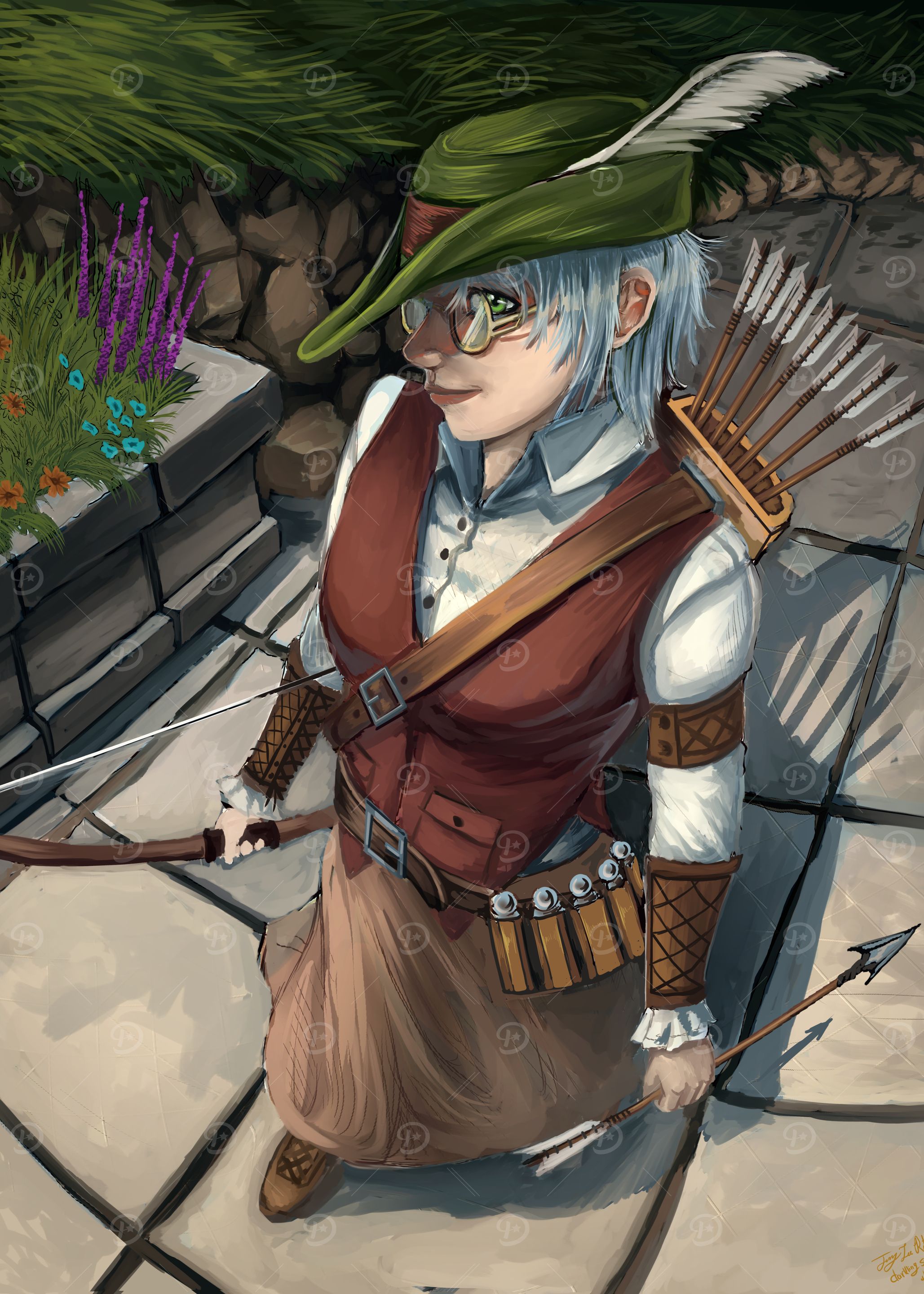 Female Archer Illustration