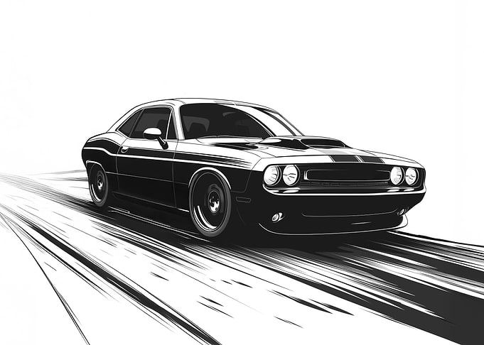 Black Dodge Challenger