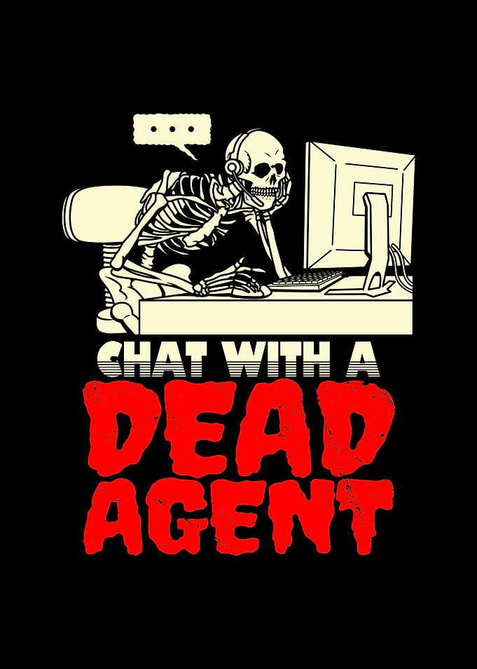 Funny Call Center Skeleton Agent Meme