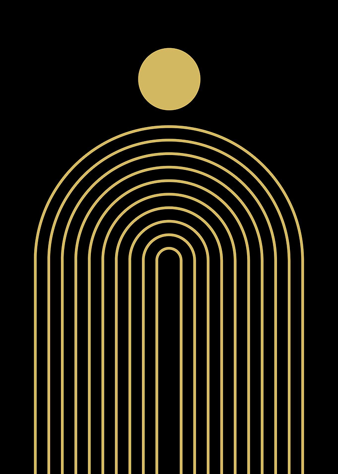 Gold Arch Abstract Art