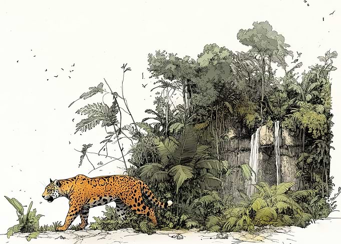 Jaguar in Jungle