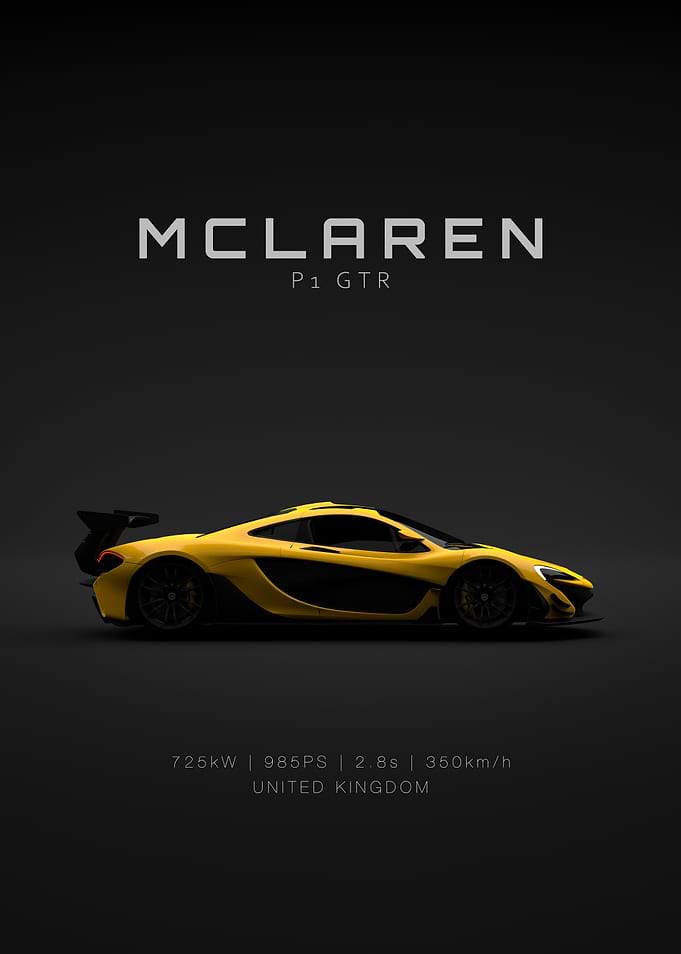 Yellow McLaren P1 GTR - Specs