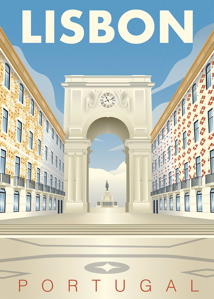 Lisbon Archway Poster