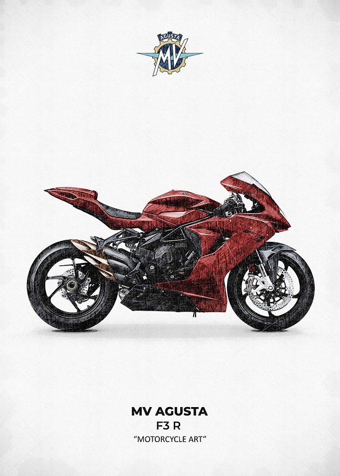 MV Agusta F3 R Motorcycle Art