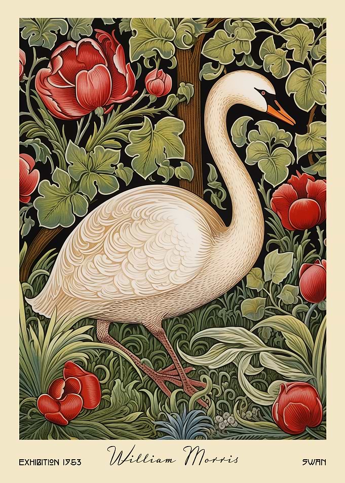 William Morris Swan Floral