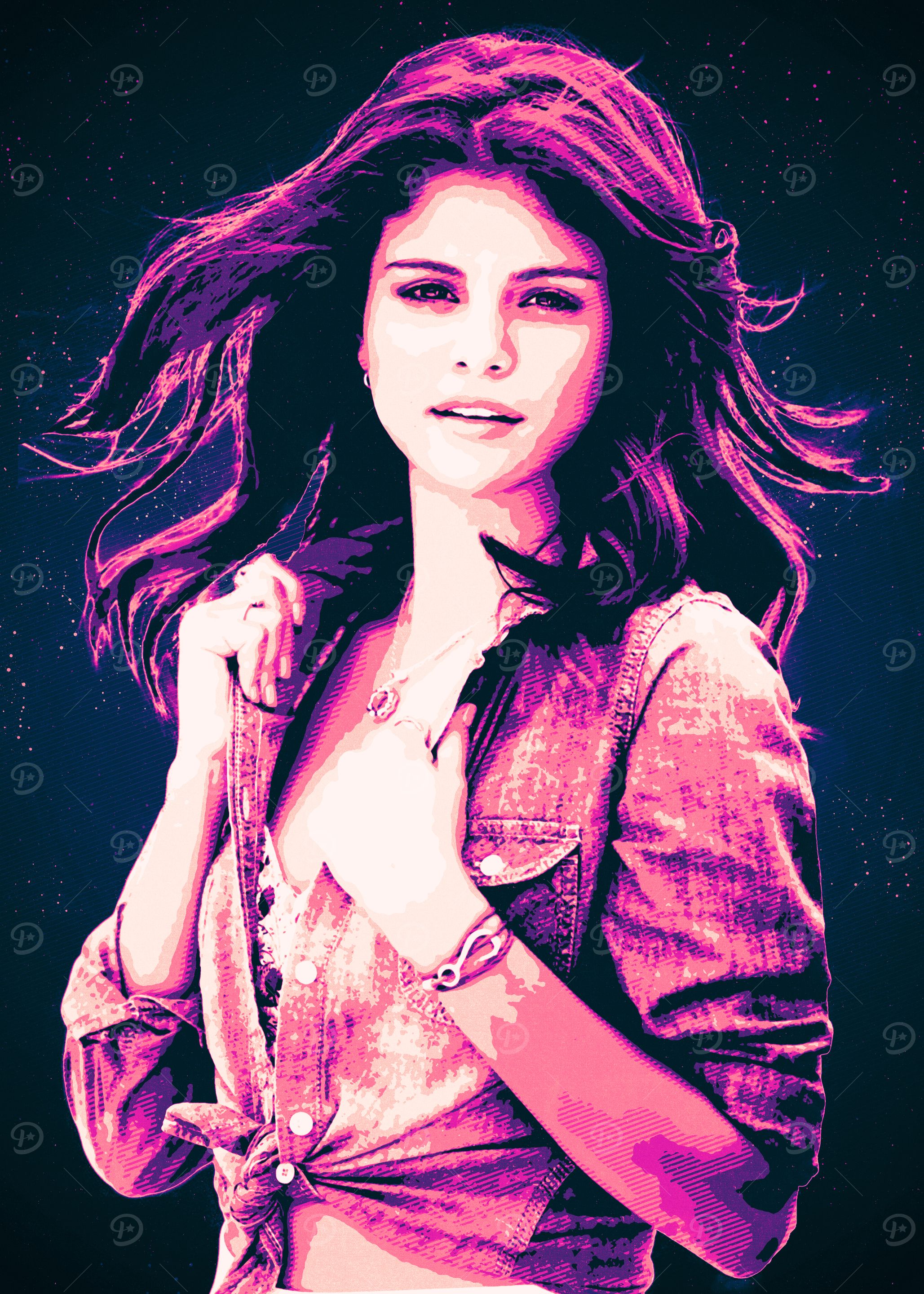Selena Gomez Pop Art Portrait