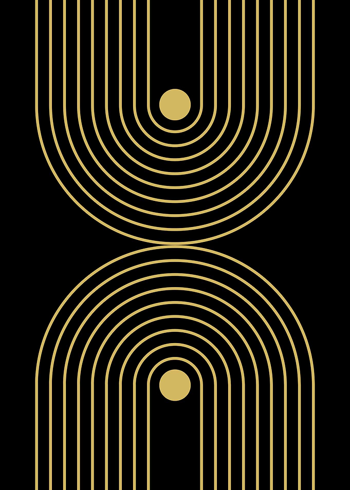 Golden Arches Abstract Art