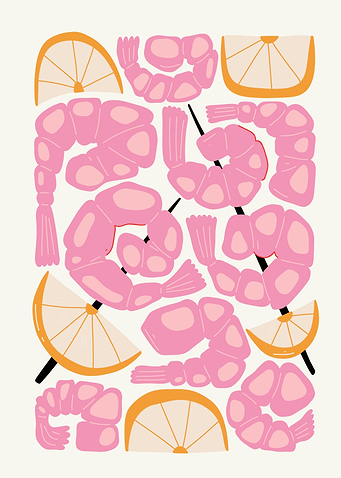 Shrimp and Lemon Pattern