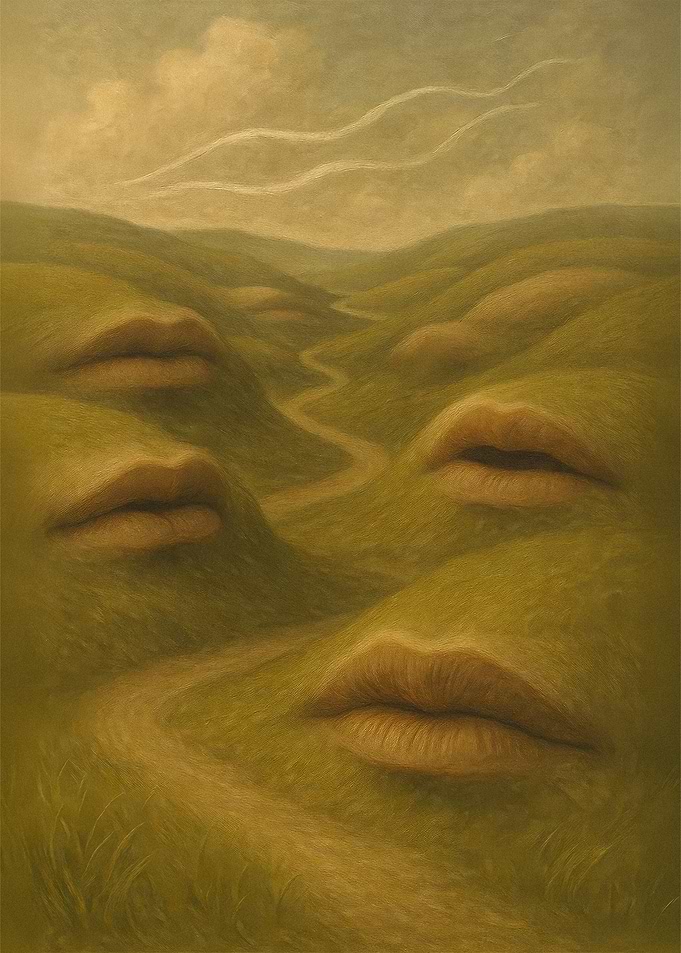 Surreal Lips Landscape