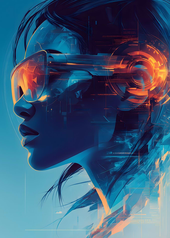 Cyberpunk Woman in Sunglasses