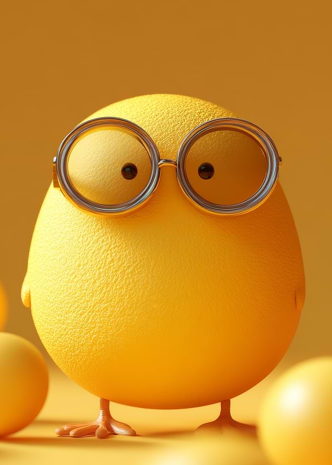 Cute Chick with Glasses