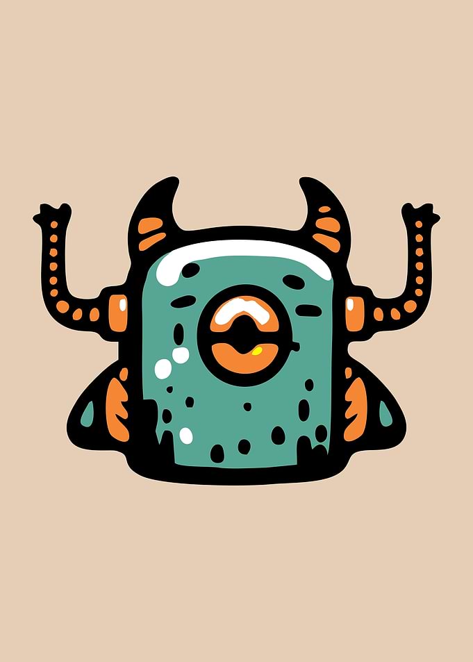 One-Eyed Monster Illustration