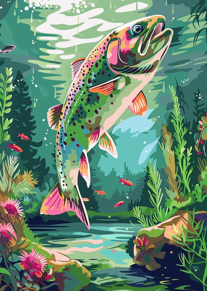 Rainbow Trout Underwater