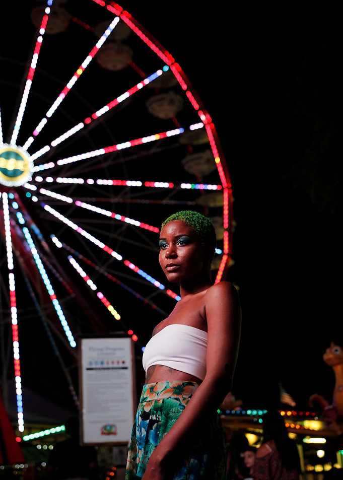 Woman at the Ferris Wheel
