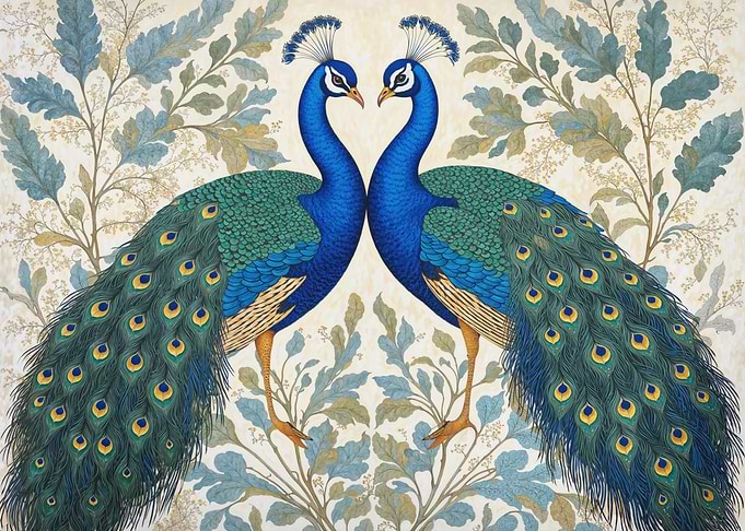 Peacock William Morris Botanical