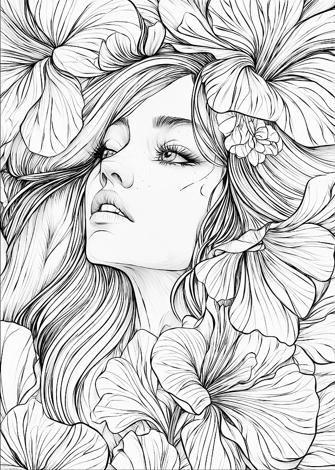Woman in Flowers