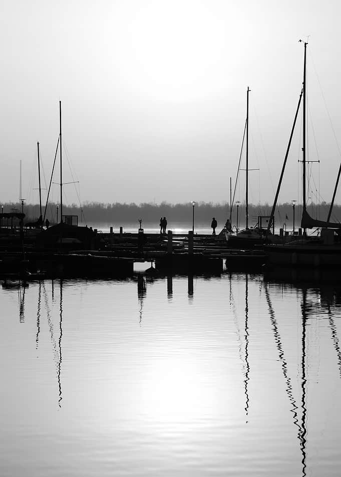 Silhouettes at the Marina