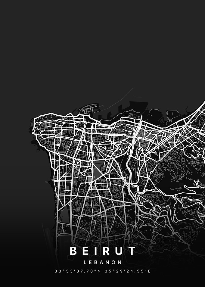 Beirut Lebanon City Map