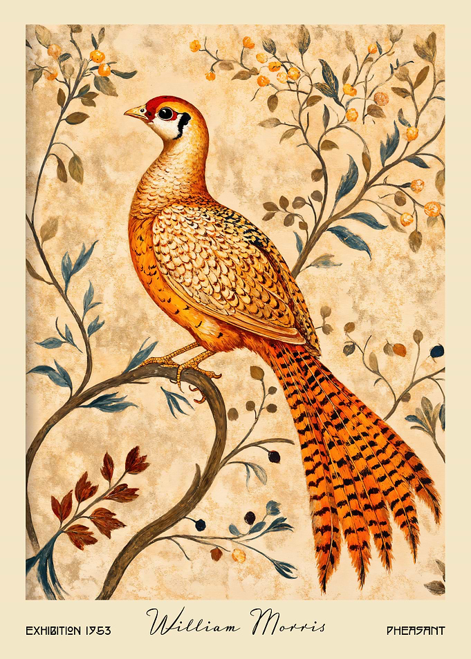 William Morris Pheasant Botanical