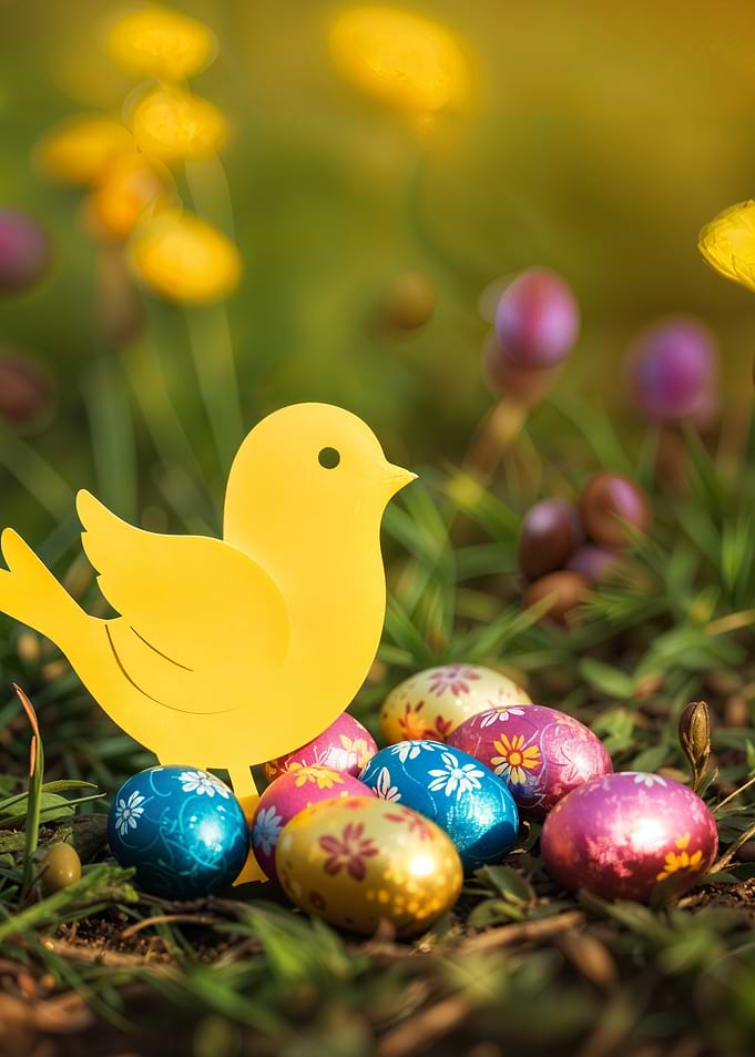 Easter Chick & chocolate Eggs