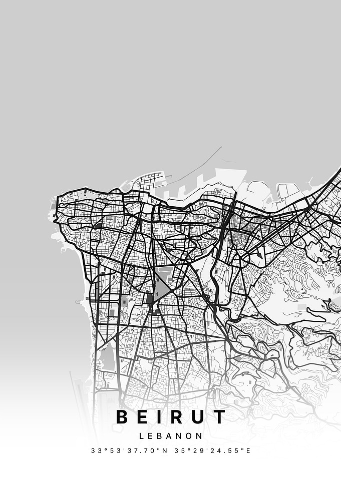 Beirut Lebanon City Map
