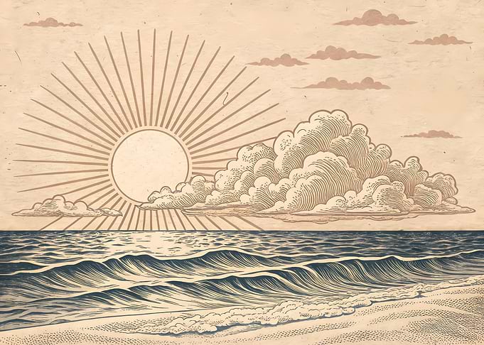 Sunrise Ocean Scene