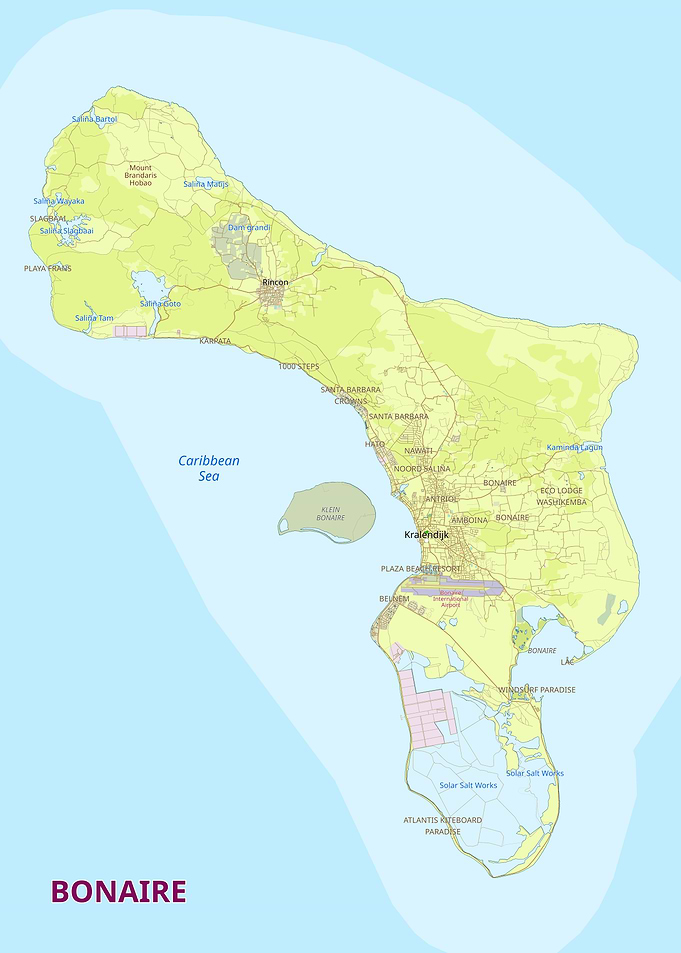 Bonaire Island Map