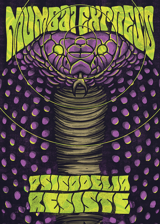 Mumbai Express Psychedelic Poster