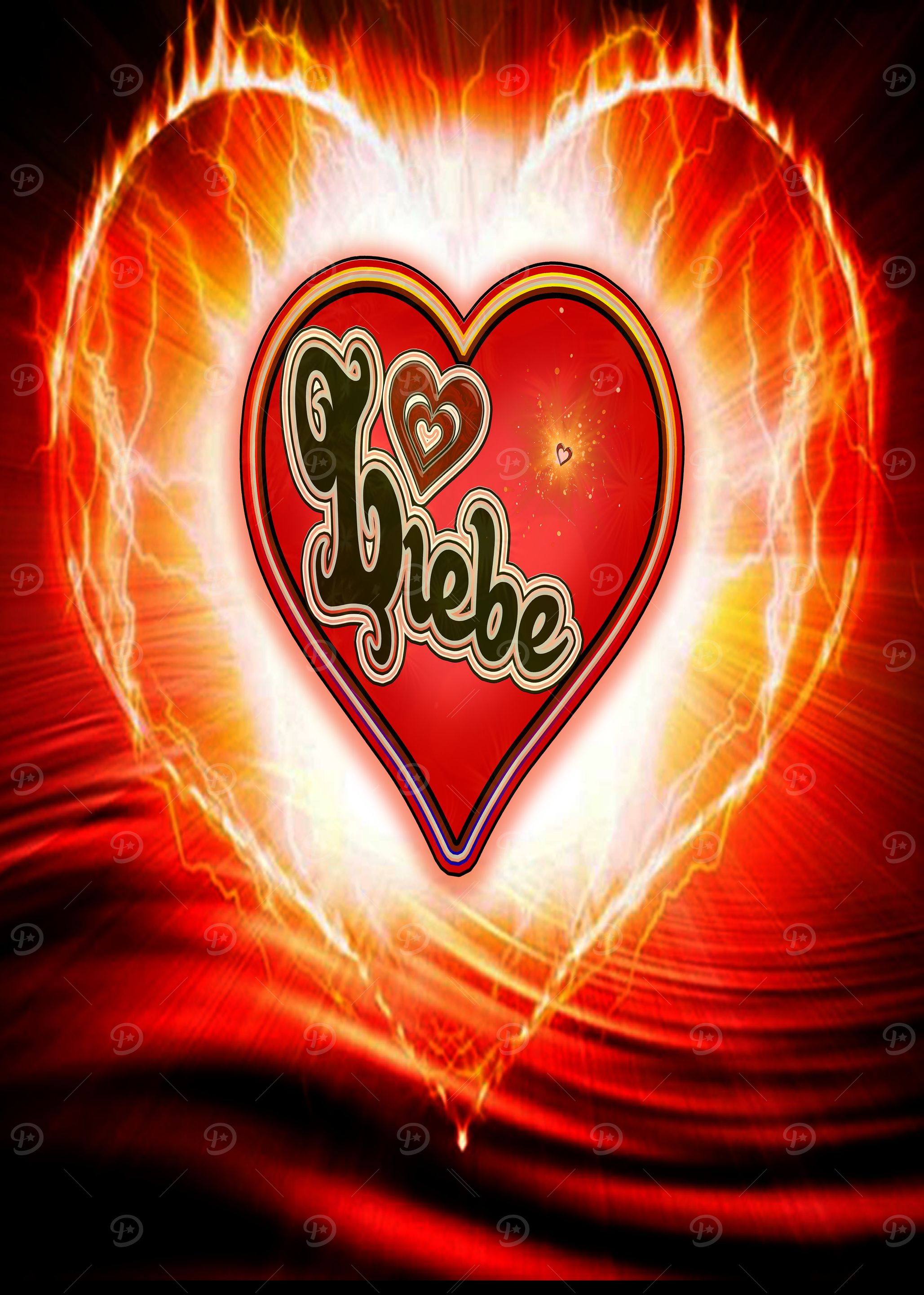 Flaming Heart of Love - Flammendes Herz der Liebe